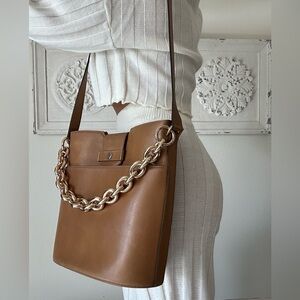 Authentic Christian Dior vintage leather bucket bag